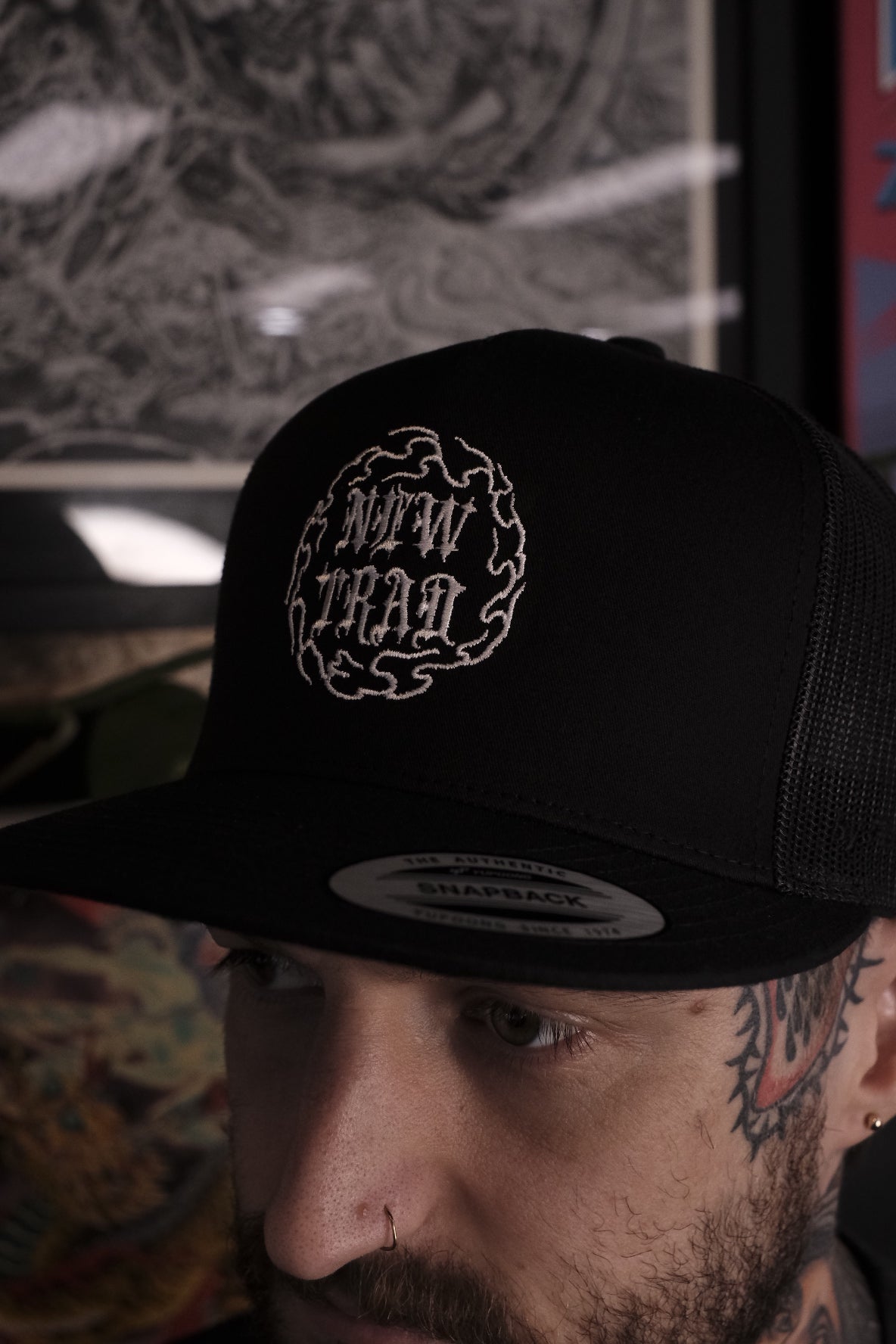 New Trad Tattoo Classic Trucker hat - Black