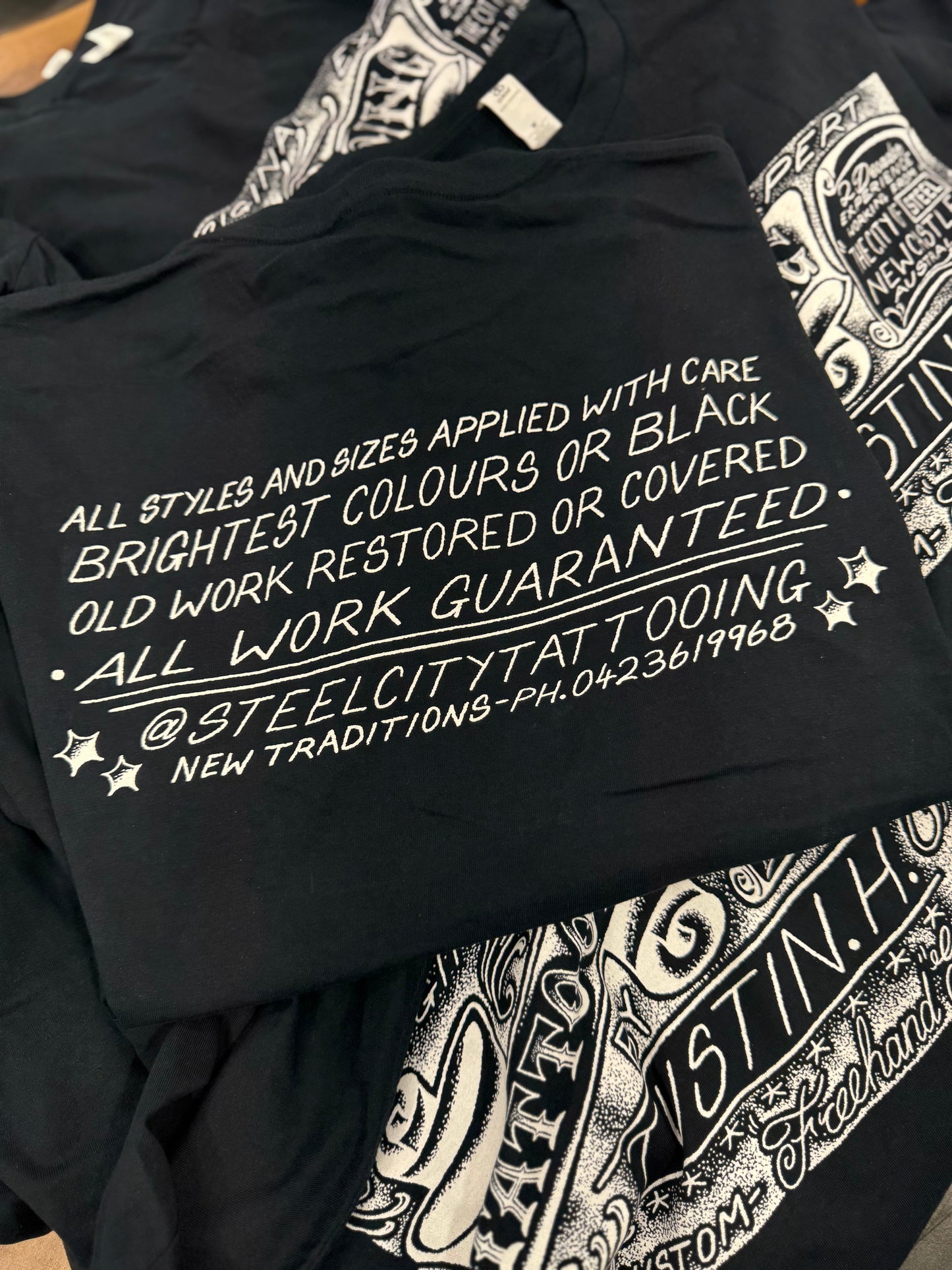 STEEL CITY BUSINESS CARD TEE - NAVY