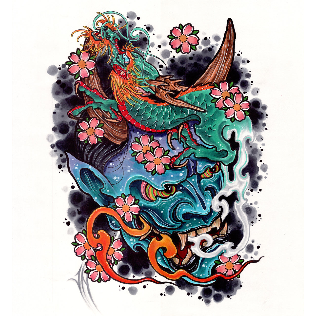 HANNYA DRAGON - A3 LIMITED EDITION PRINT