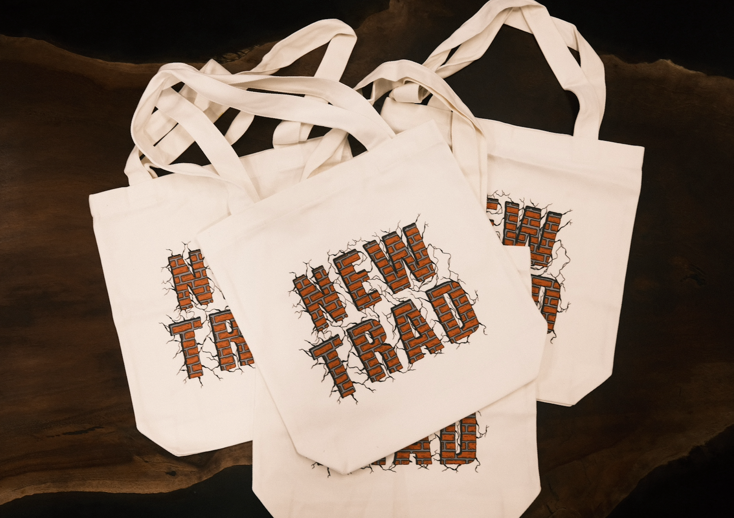 New Trad Tattoo "Bricks" Tote Bag - White