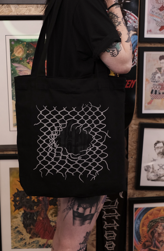 New Trad Tattoo "Chain Fence" Tote Bag - Black