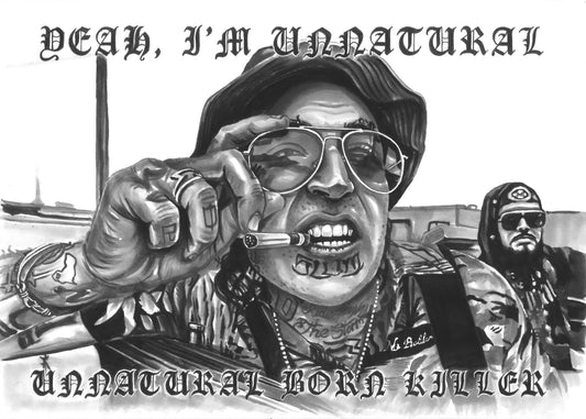 "UNNATURAL BORN KILLER" YELAWOLF A3 LIMITED EDITION PRINT