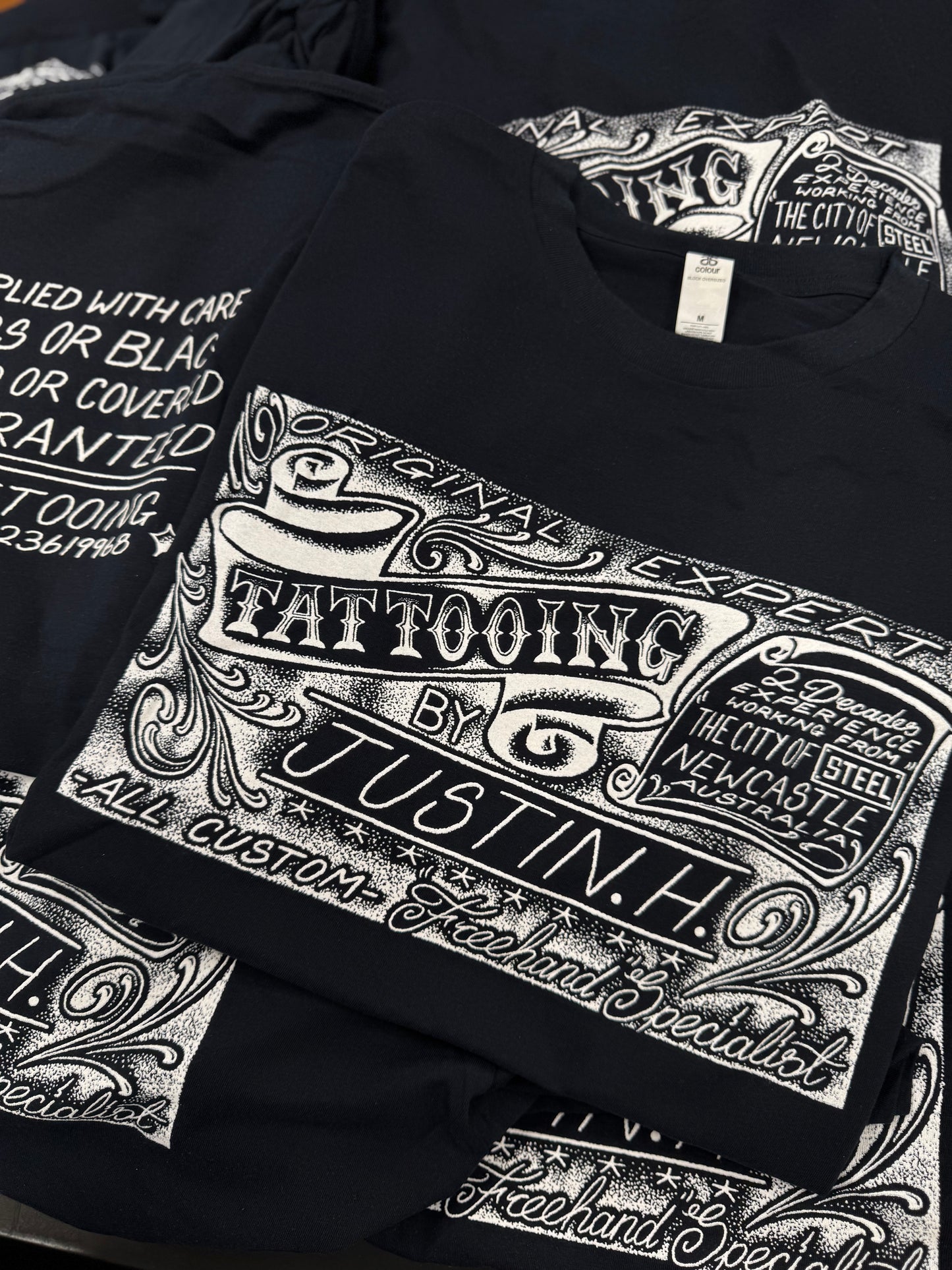 STEEL CITY BUSINESS CARD TEE - NAVY