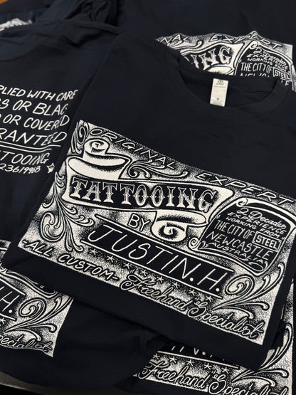 STEEL CITY BUSINESS CARD TEE - NAVY