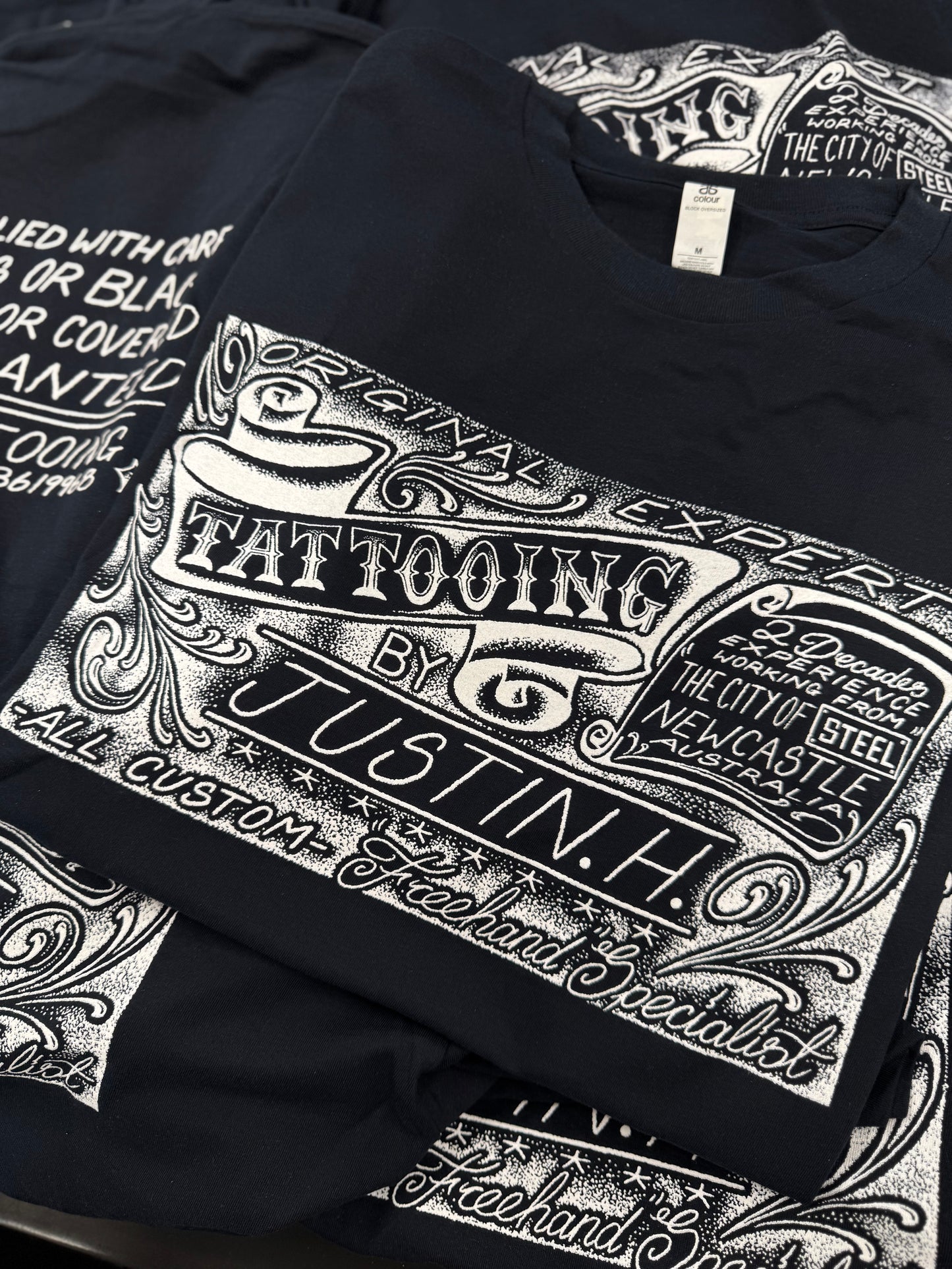 STEEL CITY BUSINESS CARD TEE - NAVY