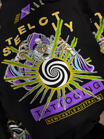 STEEL CITY WIZARD TEE - BLACK