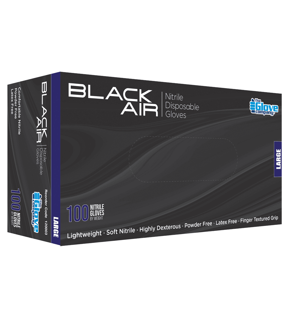 Black Air® Nitrile Disposable Gloves Single Box