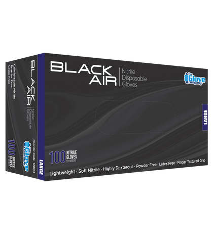 Black Air® Nitrile Disposable Gloves Single Box