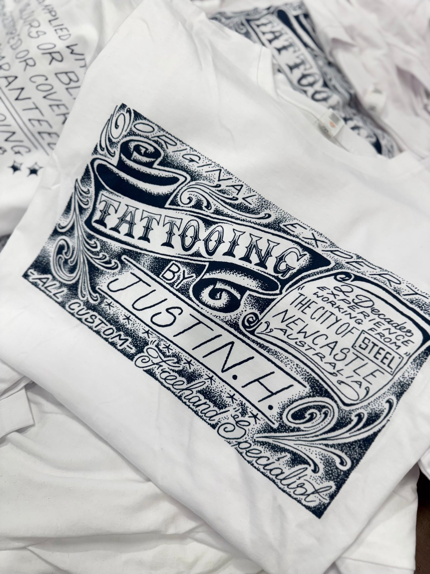 STEEL CITY - BUSINESS CARD TEE - WHITE