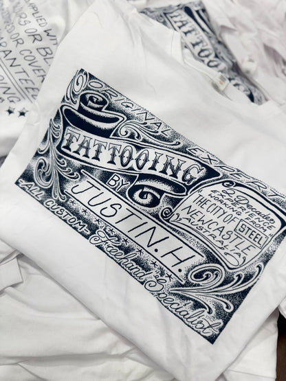 STEEL CITY - BUSINESS CARD TEE - WHITE