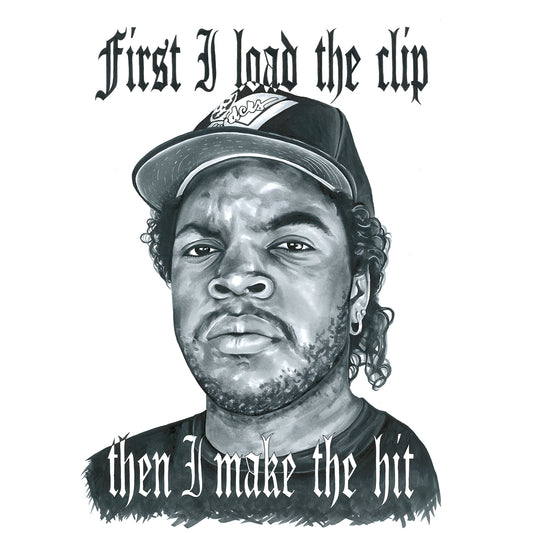 FIRST I LOAD THE CLIP - ICE CUBE A3 ORIGINAL DRAWING
