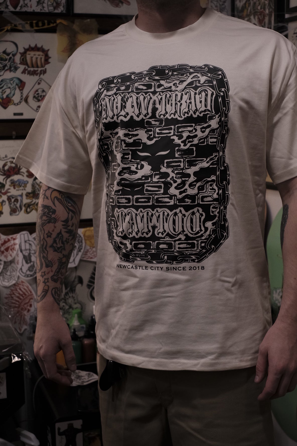 New Trad Tattoo "Eyes" Tee - Bone