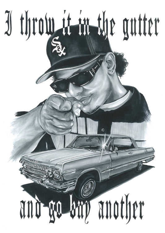 "THROW IT IN THE GUTTER" EAZY-E A3 LIMITED EDITION PRINT