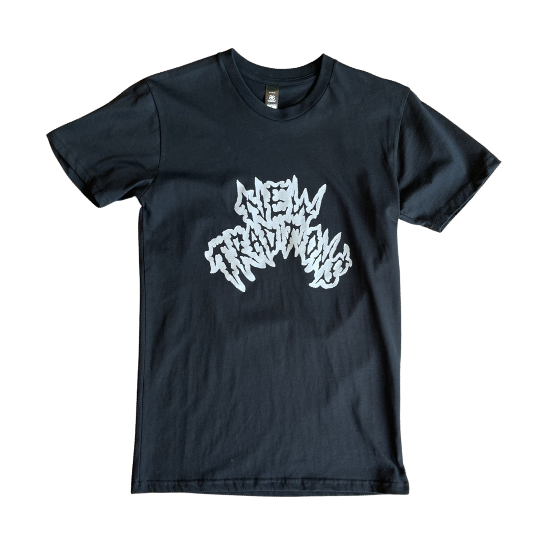 New Trad Tattoo "Grime lettering" Tee - Black