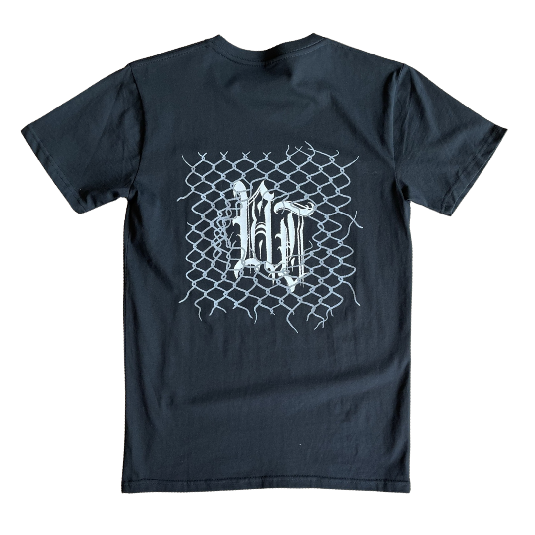 New Trad Tattoo "Chain Fence" Tee - Black