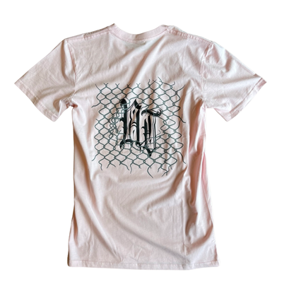 New Trad Tattoo "Chain Fence" Tee - Pink