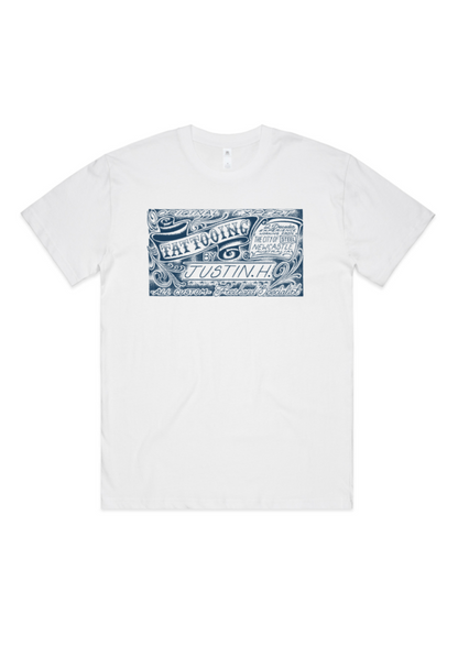 STEEL CITY - BUSINESS CARD TEE - WHITE