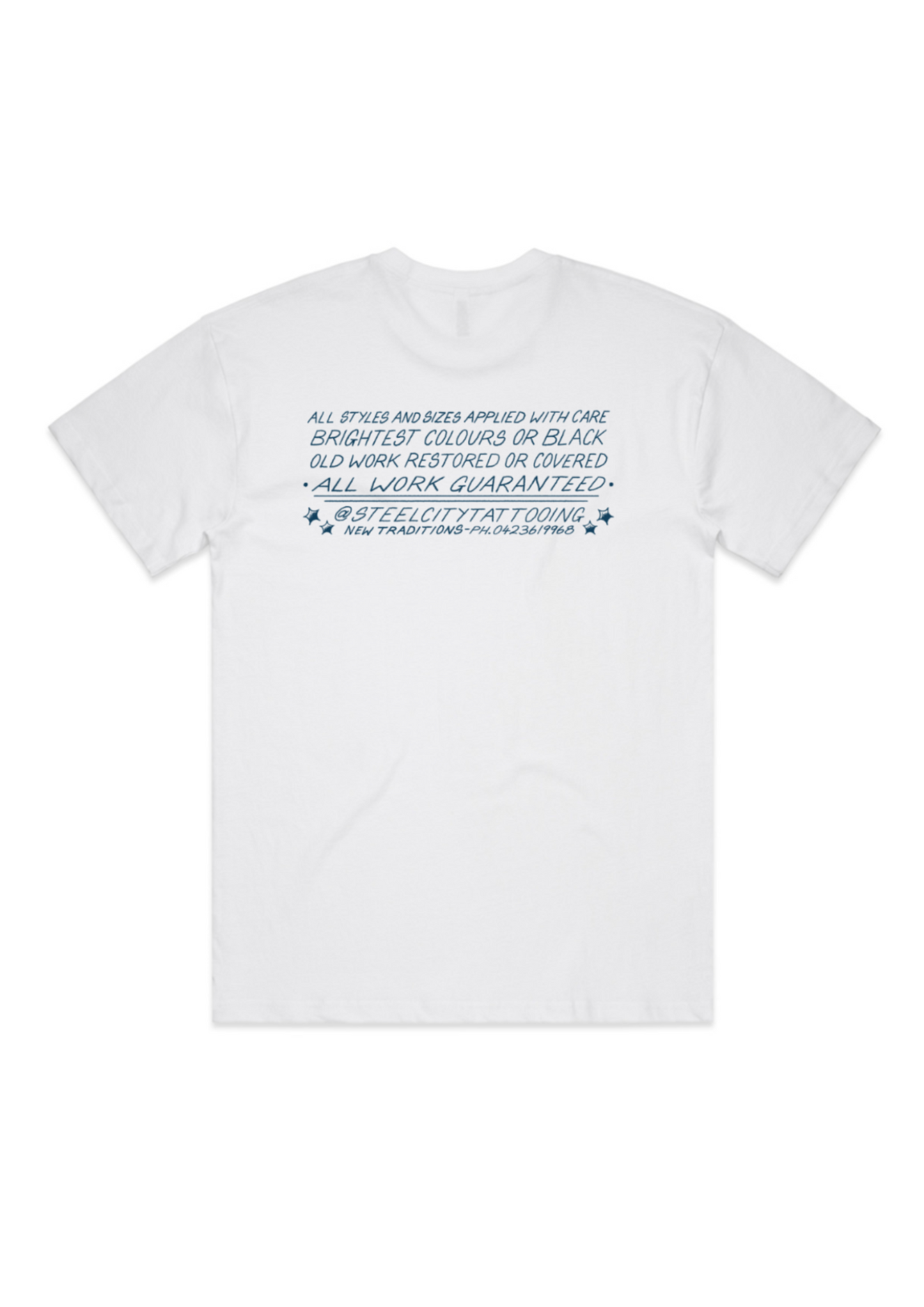 STEEL CITY - BUSINESS CARD TEE - WHITE