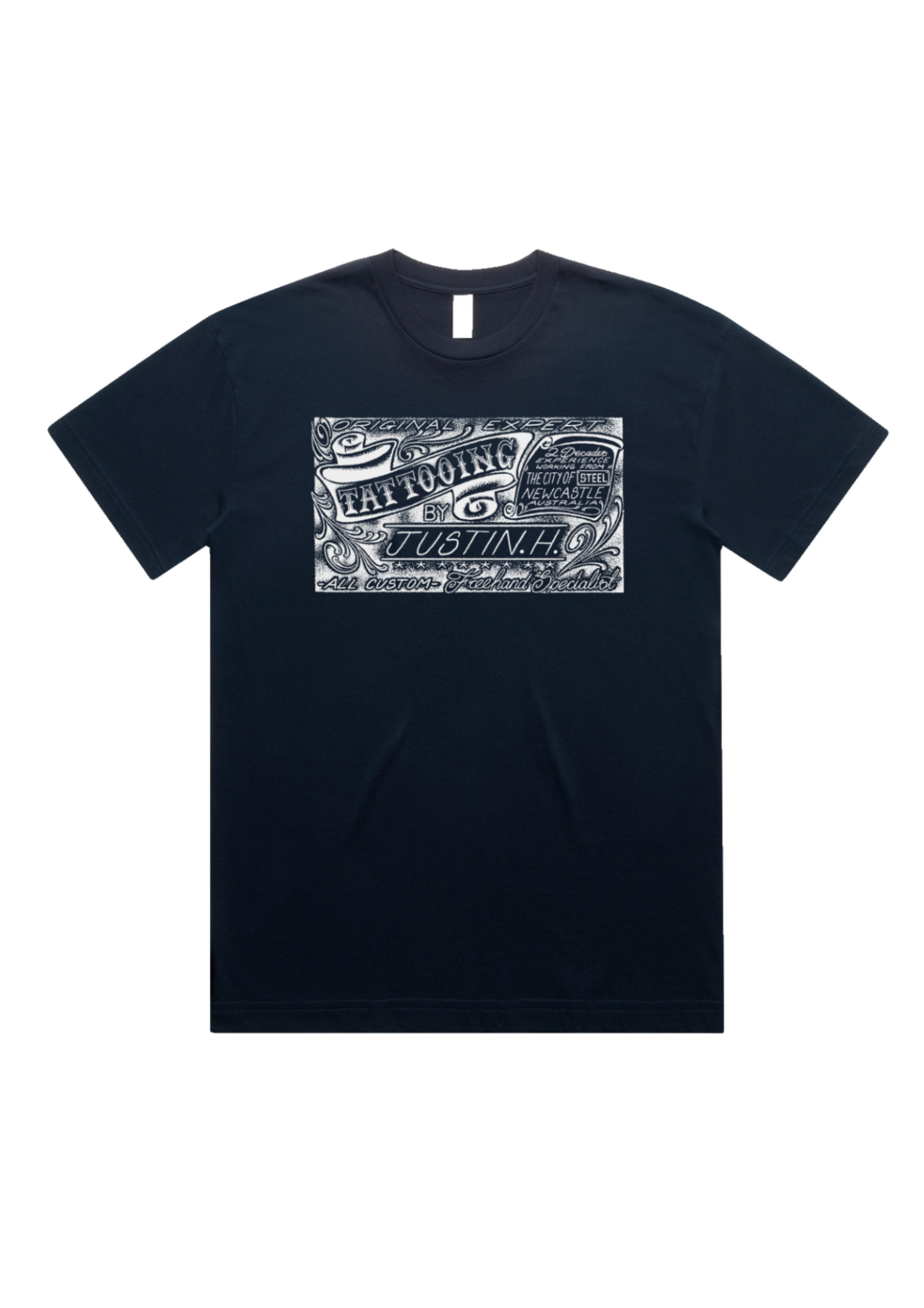 STEEL CITY BUSINESS CARD TEE - NAVY
