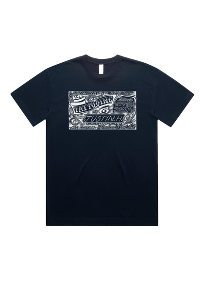 STEEL CITY BUSINESS CARD TEE - NAVY