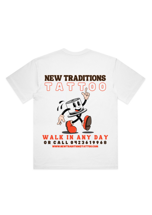 NEW TRADITIONS - WALK IN CAPPY TEE - WHITE